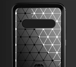 Черный чехол мягкий для LG V60 ThinQ, серия Carbon от Caseport