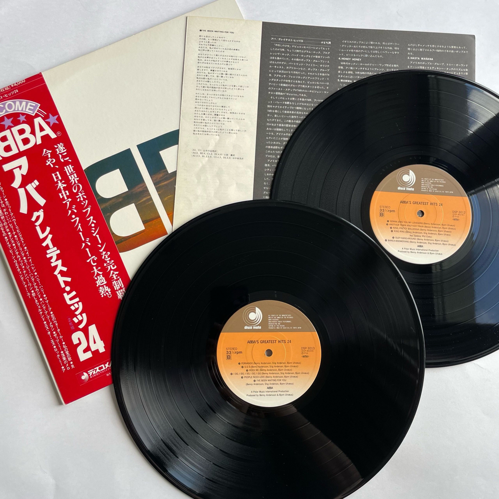 Винтажная виниловая пластинка LP ABBA АББА, ABBA's Greatest Hits 24 (Япония 1980) (Оби)