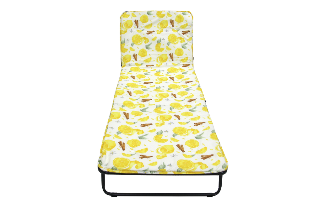 Кровать раскладная Стефания п/мягкая лист 10мм (цвет ткани разноцветный рис.лимоны (4 шт. в уп.)