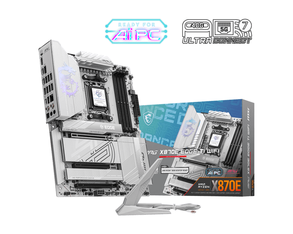 Материнская плата MSI MPG X870E EDGE TI WIFI AM5 4xDDR5 4xSATA3 RAID 4xM.2 HDMI 3xType-C ATX