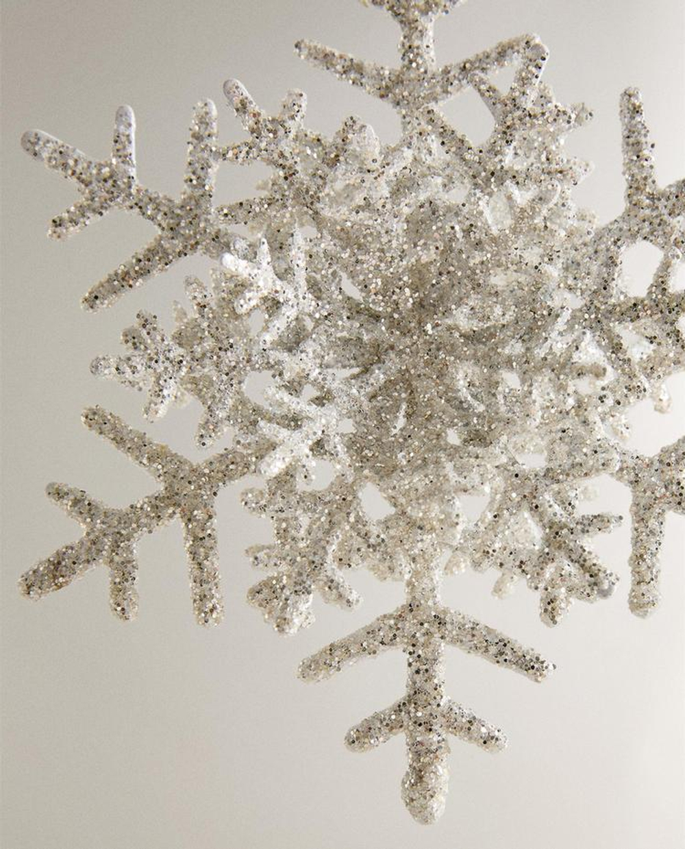 ZARA HOME ЕЛОЧНОЕ УКРАШЕНИЕ «СНЕЖИНКА», СЕРЕБРЯНЫЙ