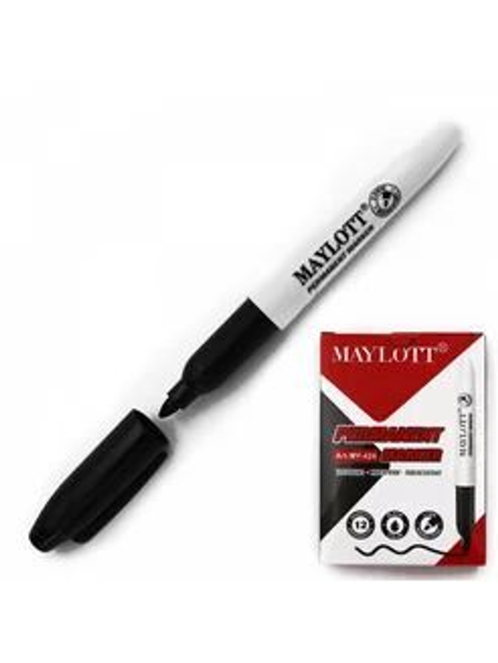 Маркер перманентный MAYLOTT MY-424 уп-12 шт