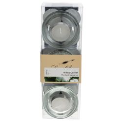 GAEM Подсвечник, набор из 3-х шт и 15-ти свечей, L23,5 W8 H4,5 см