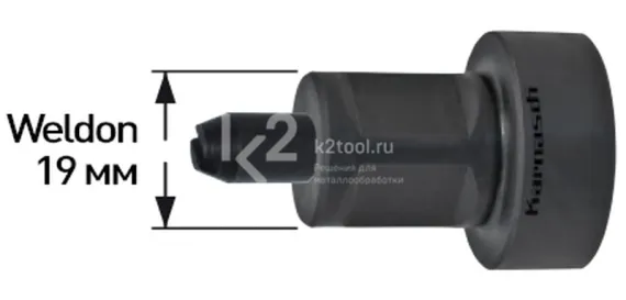 Адаптеры на Weldon 19 для спиральных сверл с внутренним подводом СОЖ, Karnasch, арт. 20.1434