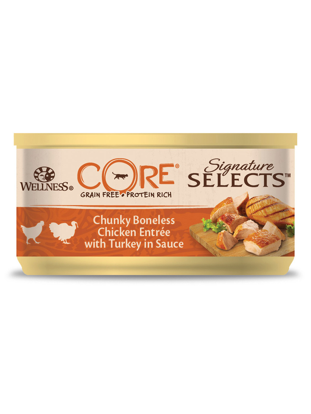 Влажный корм CORE SIGNATURE SELECTS для кошек, из курицы с индейкой в виде кусочков в соусе 79 г