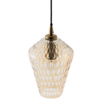 Светильник подвесной mystic aura, D19 см, янтарно-золотой