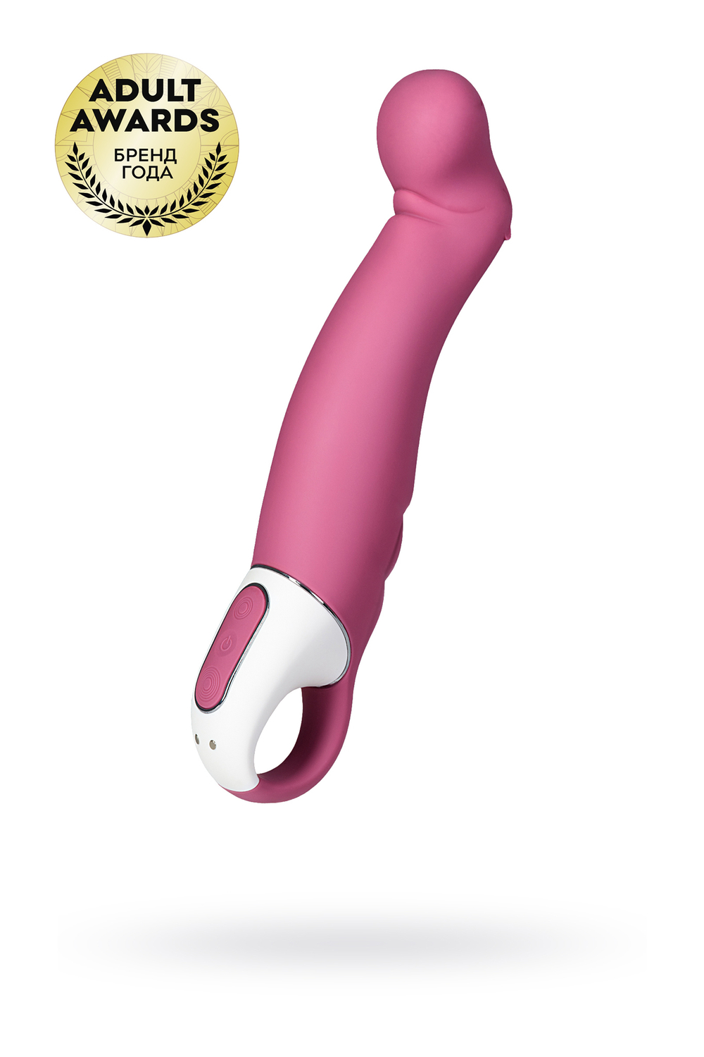 Нереалистичный вибратор Satisfyer Vibes Petting Hippo, силикон, красный, 22,9 см.