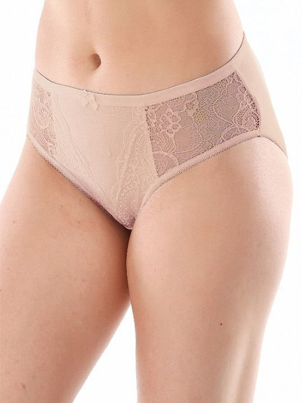 Трусики-слипы с кружевными элементами по бокам (Размер: L) (Цвет: черный)