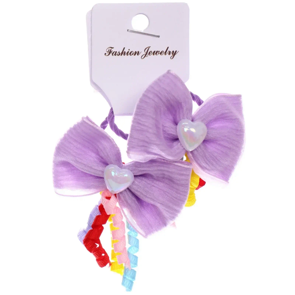 Резинки для волос детские 2шт «КОНФЕТКИ», конфети, микс 5 цветов, d-3см