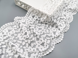 Эластичное кружево, молоко, 23,5 см, (Арт: EK-2794), м