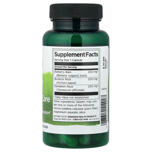 Swanson, Full Spectrum™, травяное средство для ухода за желчным пузырем, 60 капсул