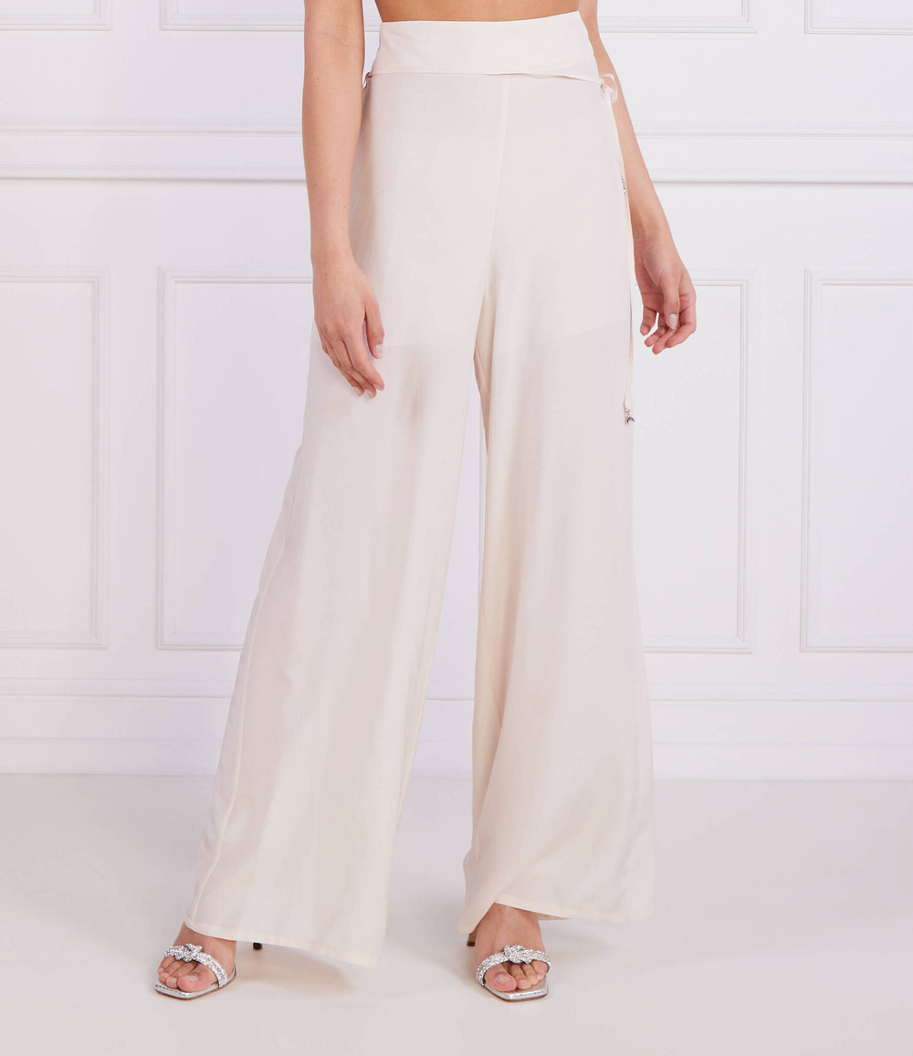 Брюки с ремешком Palazzo Patrizia Pepe - экрю(2P1533 A057)