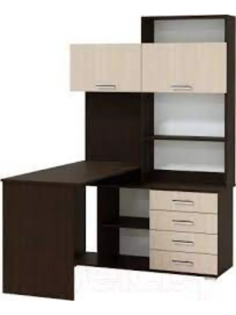 Стол компьютерный угловой с ящиками 138,4х57х187 см