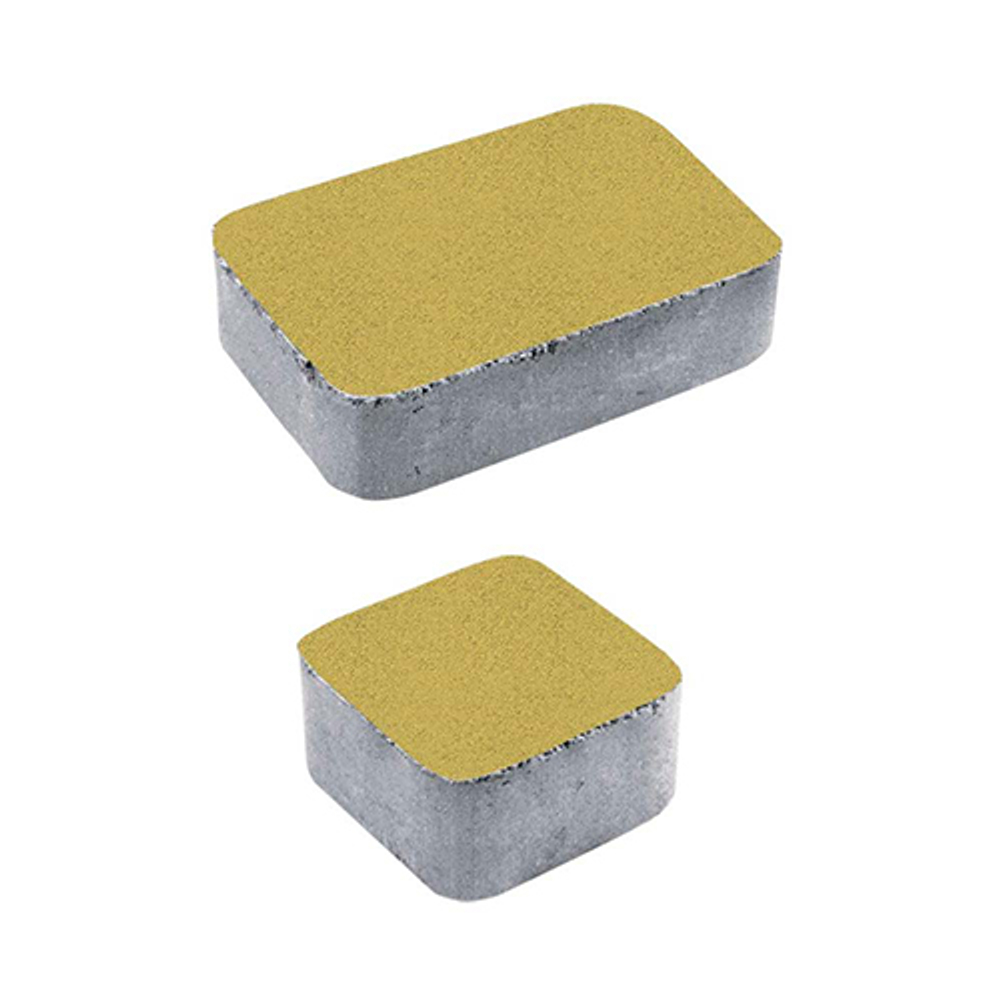 Тротуарная плитка КЛАССИКО - Стандарт Желтый, комплект из 2 видов плит