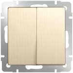 Выключатель 2-клавишный черный матовый Werkel WL10-SW-2G