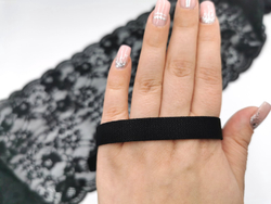 Бретелечная резинка без фестонов, 12 мм, черная, (Арт:BR640/12-170), м