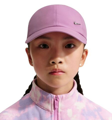 Теннисная кепка Nike Kids Dri-Fit Club Unstructured Metal Swoosh - light magenta/metallic silver