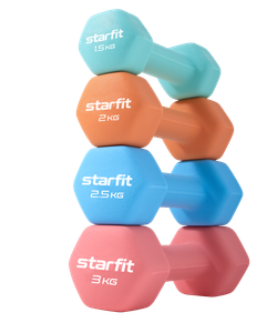 Гантель неопреновая DB-201 2 кг, оранжевый пастель