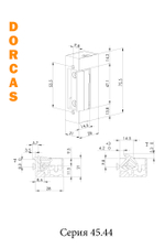 44NF412 (12vdc)Электромеханическая защелка Dorcas