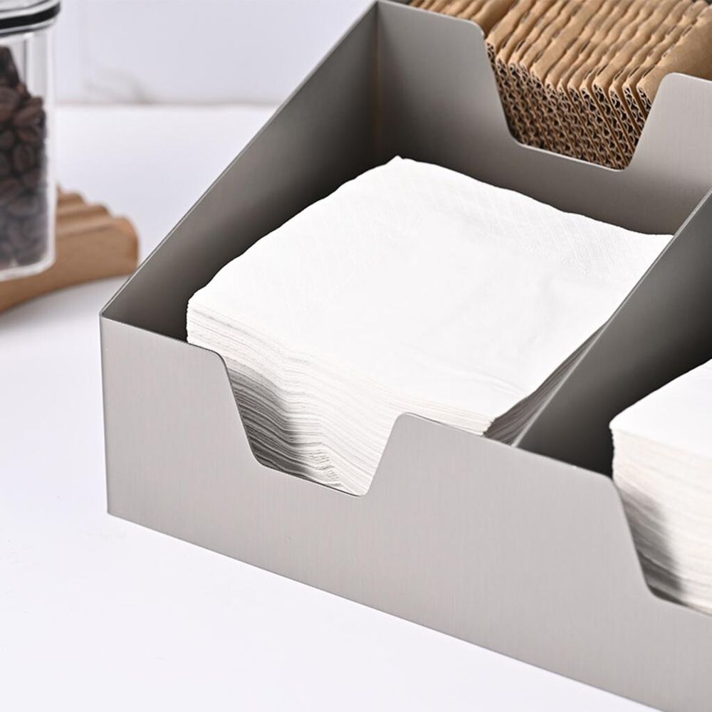 Станция диспенсер для кофейных аксессуаров 28*31*16 см нерж. P.L. Barbossa