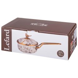 КОВШ LEFARD ЭМАЛИРОВАННЫЙ, СЕРИЯ IRISES 14СМ/0,9Л D=14 СМ ДЛИНА=31СМ ПОДХОДИТ ДЛЯ ИНДУКЦИОН