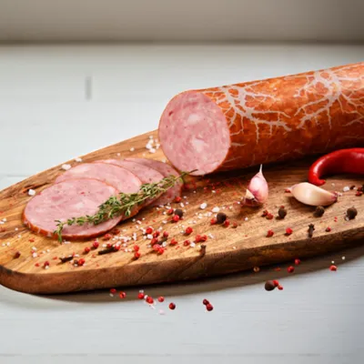 Фотография Колбаса сервелат «Калужская» / 750 г купить в магазине Афлора