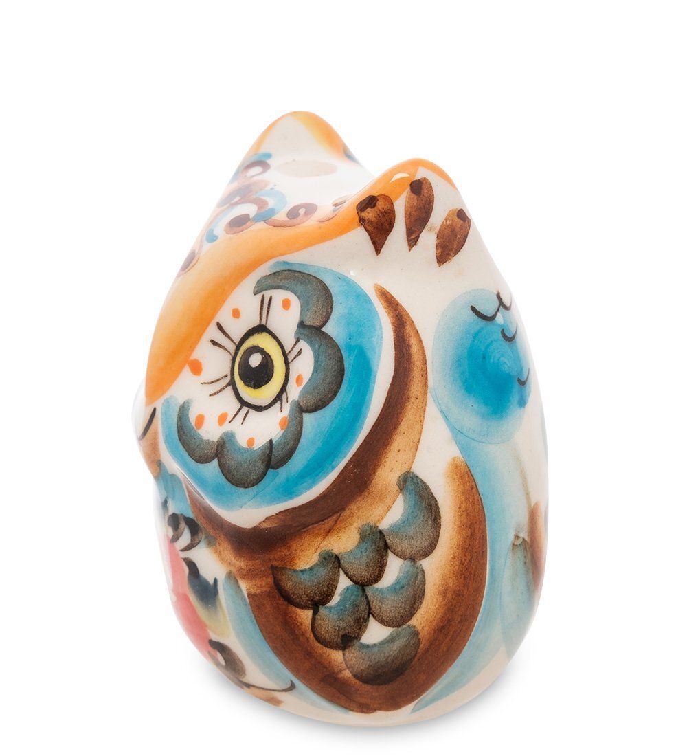 ГЛ- 605 Фигурка «Сова» нов. цв.(Гжельский фарфор)