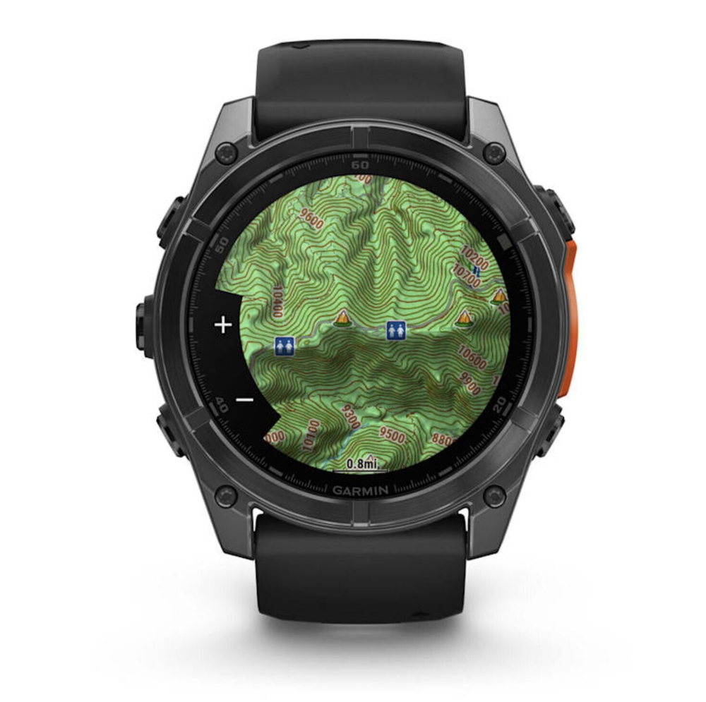 Умные часы Garmin Fenix 8, 51 мм, AMOLED, Slate Gray with black silicone band
