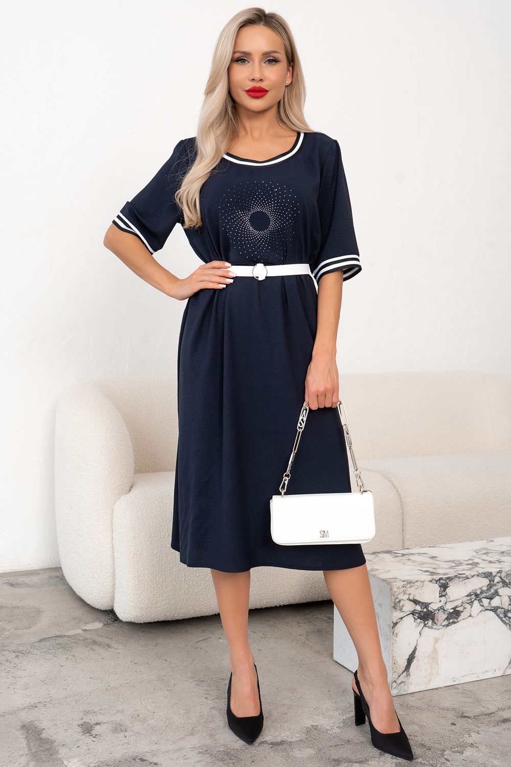 Платье Линда (синий) Р11-1241 Nikol