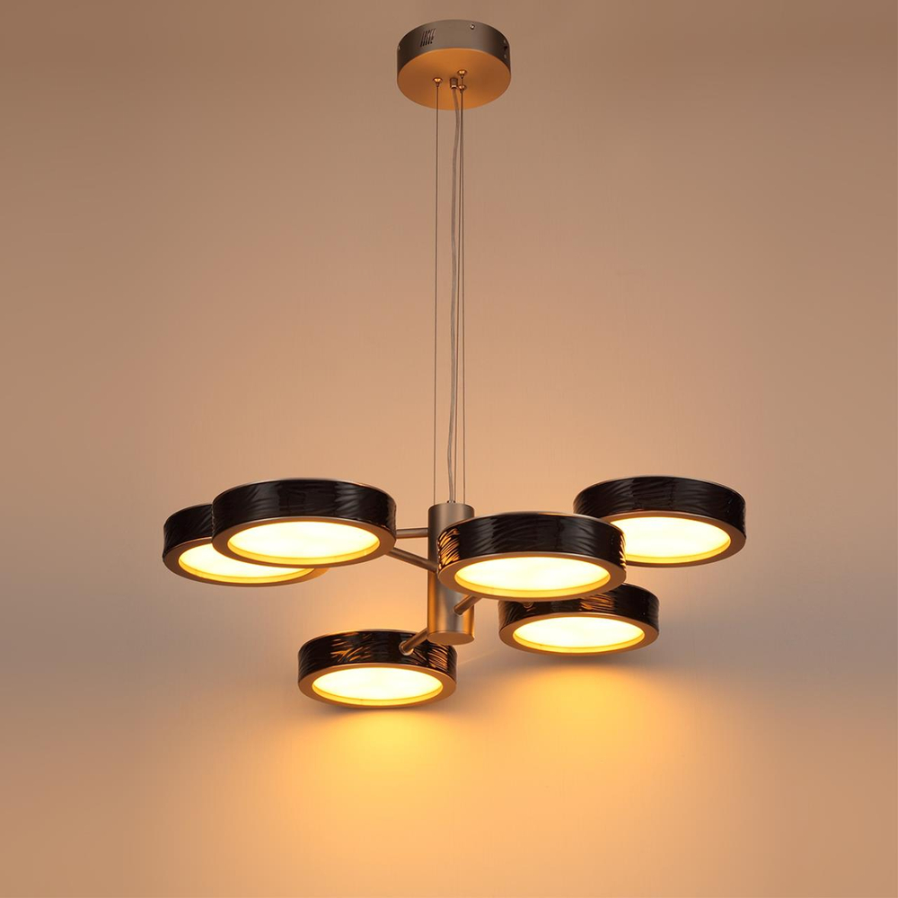 5451/99LB L-VISION  ODL_EX26 черный/никель/металл/керамика/акрил Люстра LED 99W  2000К/3000K/4000K Rivera