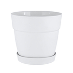 Горшок для цветов InGreen Villa de Fiori с фикс. подд. 20л, D360мм, на колесиках, белоснежный жасмин