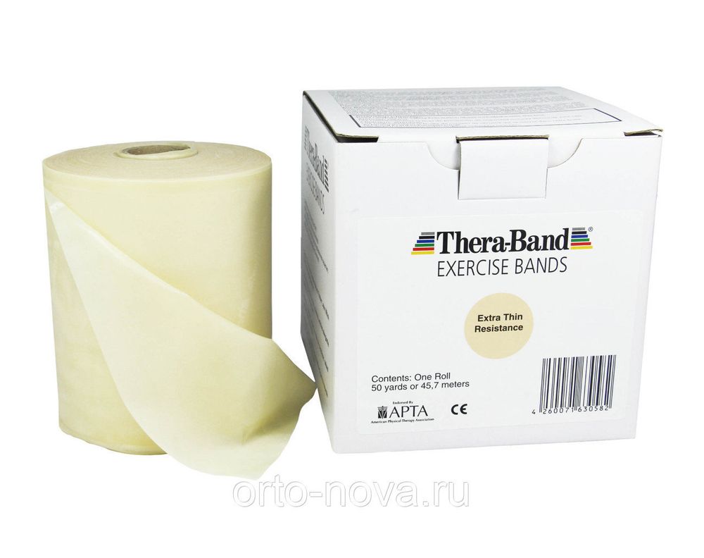 Thera-Band Лента-эспандер бежевая супер тонкая 12,8 см x45,5 м