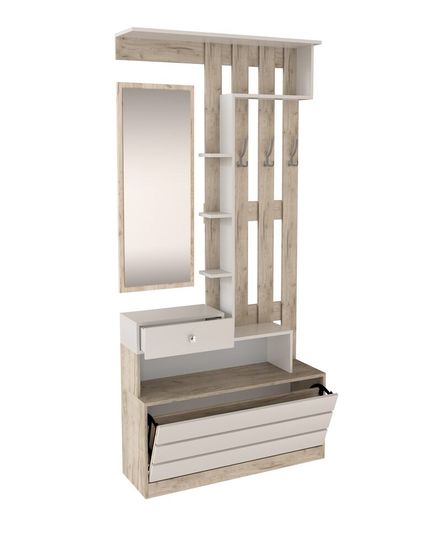 Прихожая ЯМАЙКА Яцпс-1 дуб крафт серый / кашемир