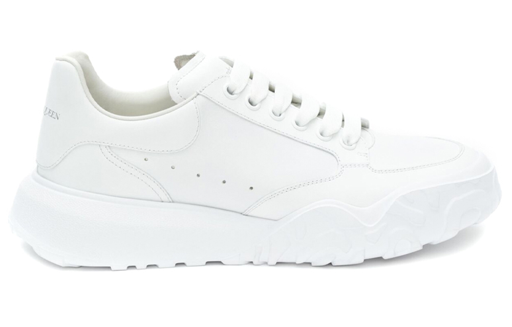 Alexander McQueen Court Trainers "White Leather"