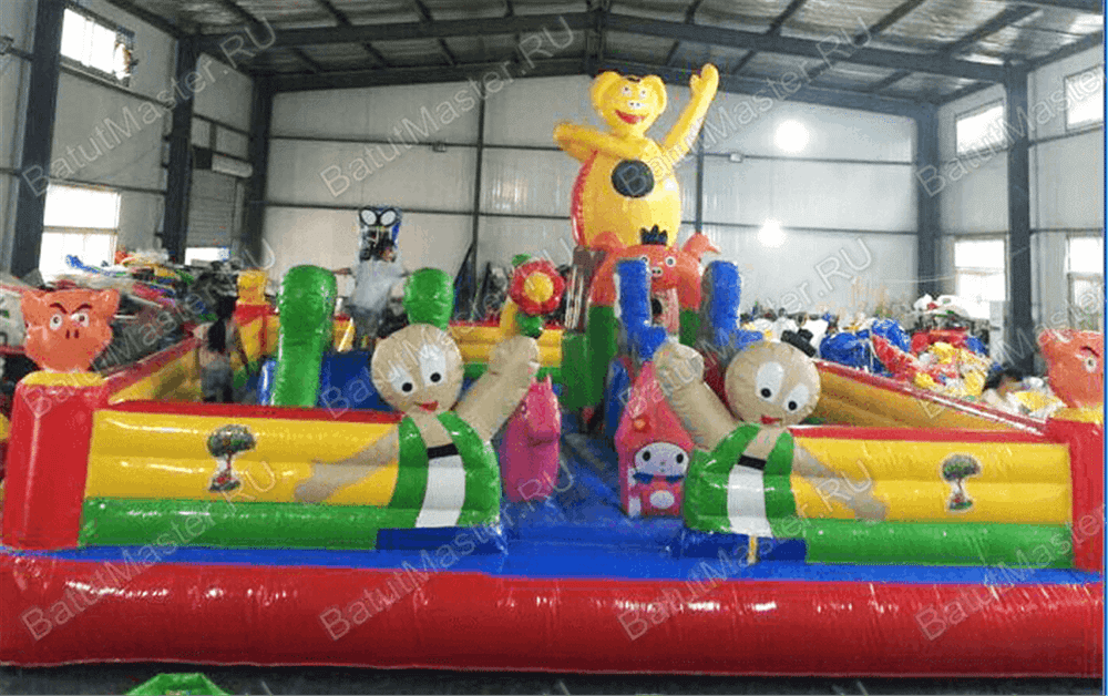 Коммерческий надувной батут "Озорные свинки"