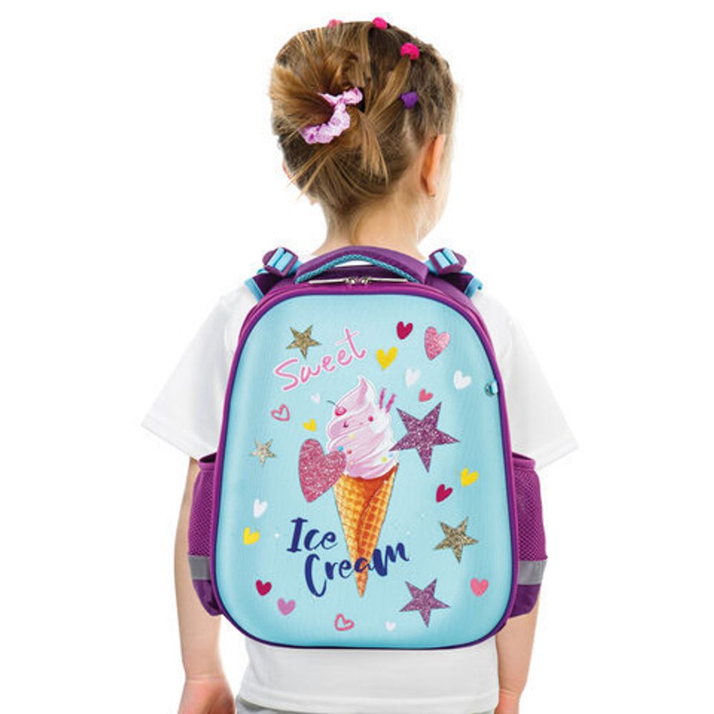 Ранец ЮНЛАНДИЯ EXTRA, с дополнительным объемом, "Icecream", 229929