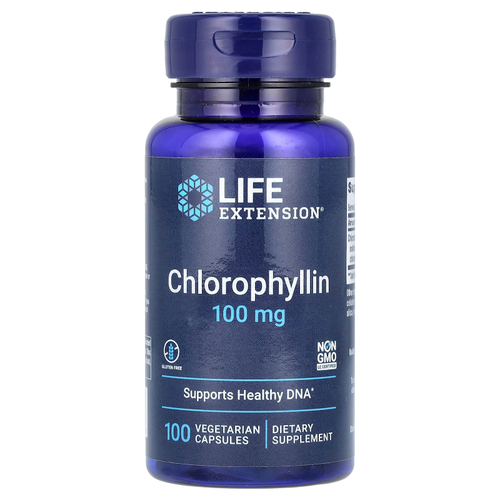 Life Extension, Хлорофиллин, 100 мг, 100 вегетарианских капсул