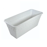 Ящик для растений «Колывань» 40см с поддоном балконный мрамор С183М