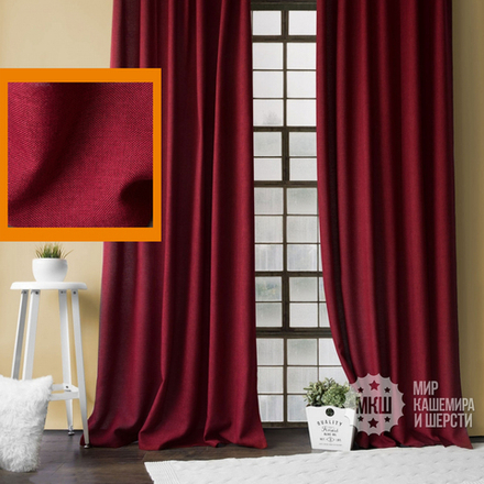 Готовые шторы для спальни ДЖЕРРИИ (арт. BL01-274-11) - (140х270)х2 см. - винный