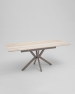 Стол Marmer 120-180/80/76 см подстолье металл капучино