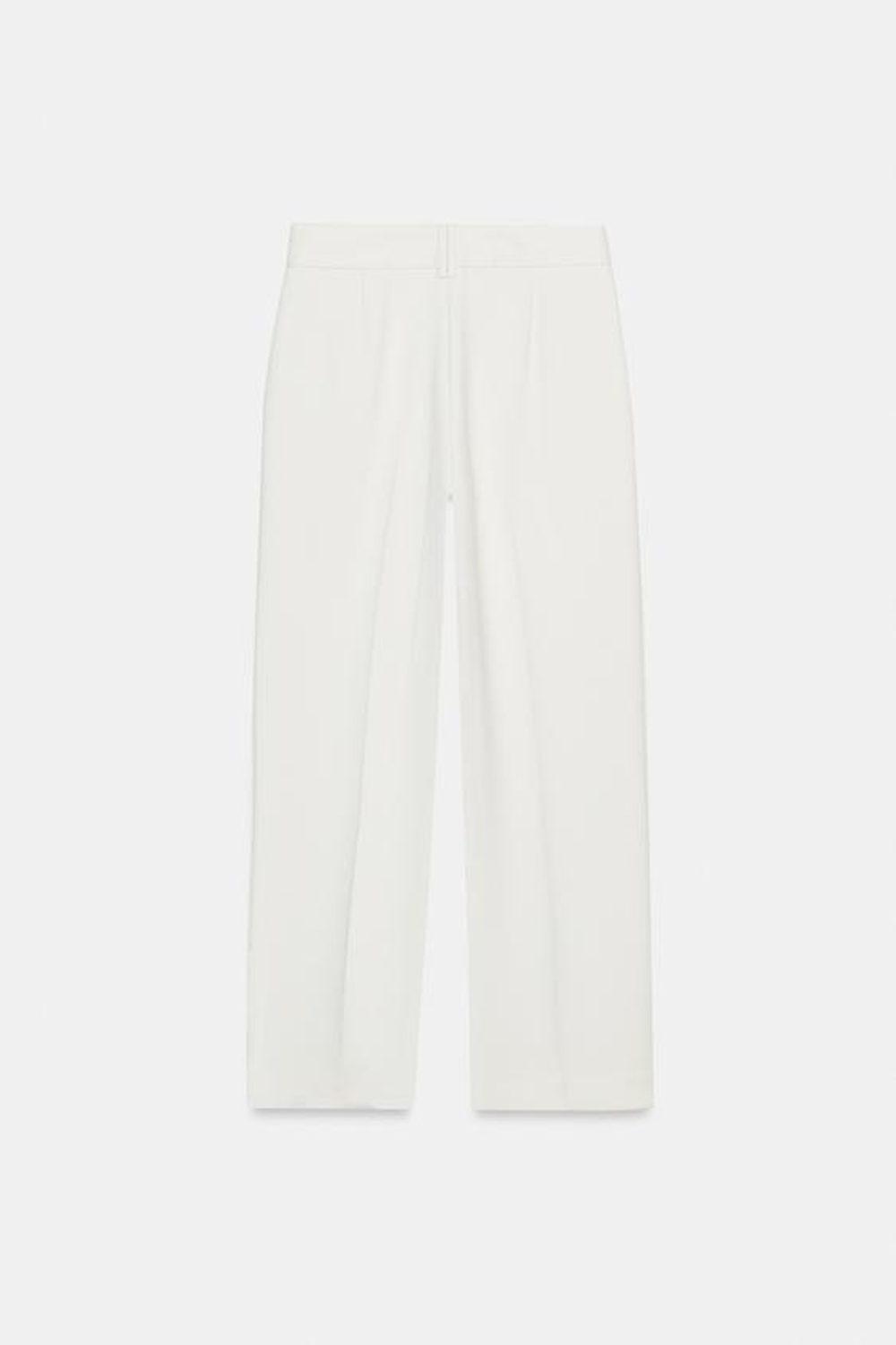 ZARA БРЮКИ ПРЯМОГО КРОЯ С ВЫСОКОЙ ПОСАДКОЙ, ЭКРЮ