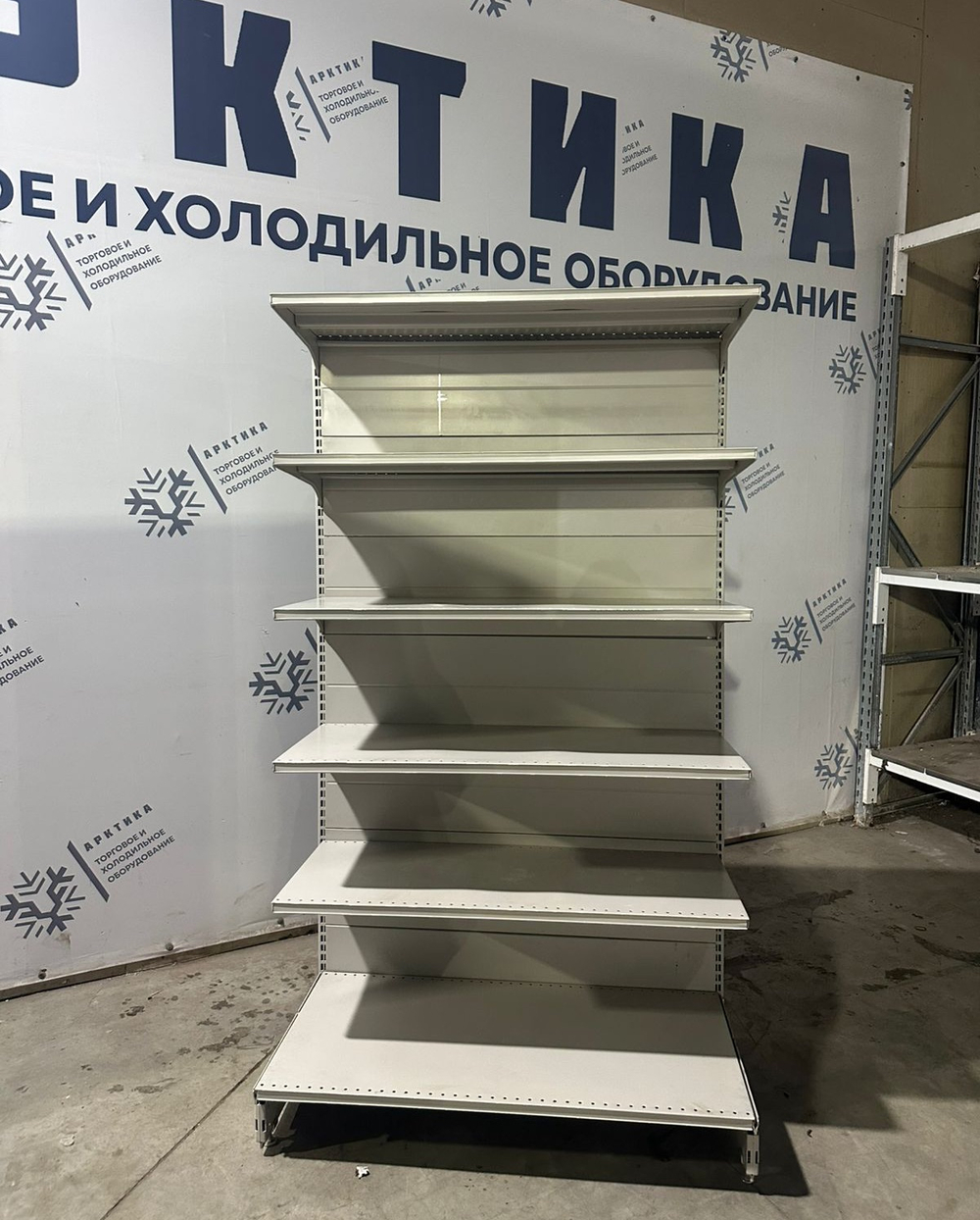 Стеллаж пристенный 1800м (бежевый/графит)