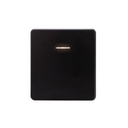 Выключатель ROUND 1 кл перекрестный (переключатель) с подсветкой 10А с/у оникс KRANZ