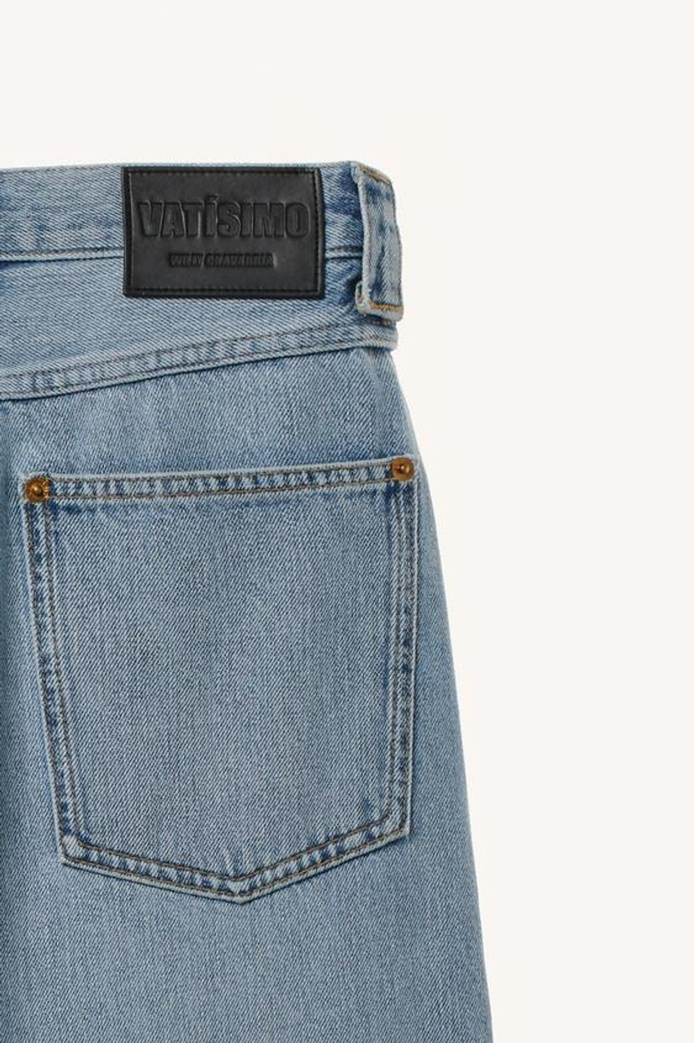 ZARA X WILLY CHAVARRIA ДЖИНСЫ СО СРЕДНЕЙ ТАЛИЕЙ И ШИРОКИМИ ШТАНИНАМИ, ГОЛУБОЙ