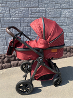 Коляска-трансформер 2в1 V9 Бордовый текстиль