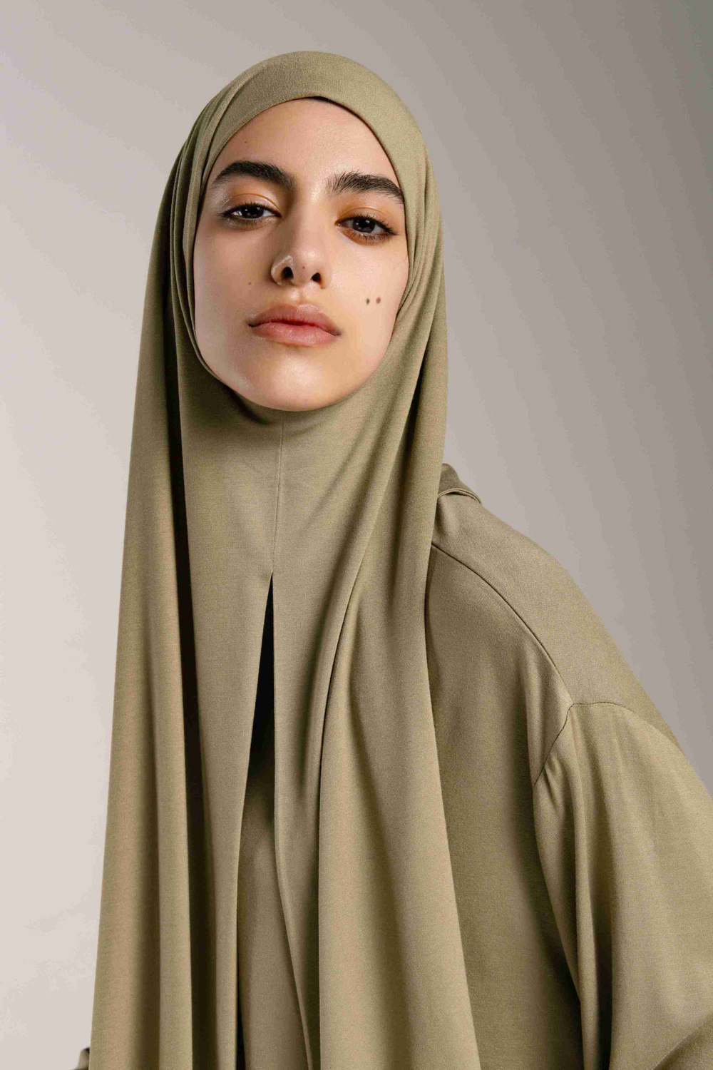 Хиджаб Молик двухслойный хаки
