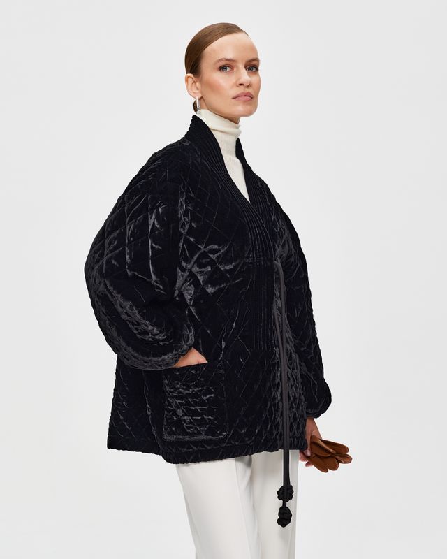 Пальто velvet silk с кисточками