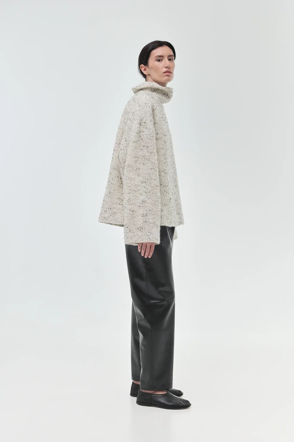 Свитер из фактурного твида