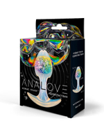 Анальная пробка AnaLove, разноцветная, рельефная, 8,2 см
