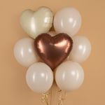 Шар (18''/46 см) Сердце, Шоколад, Сатин, 1 шт.